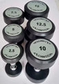 Rubber Dumbbell Set 2.5KG-15KG