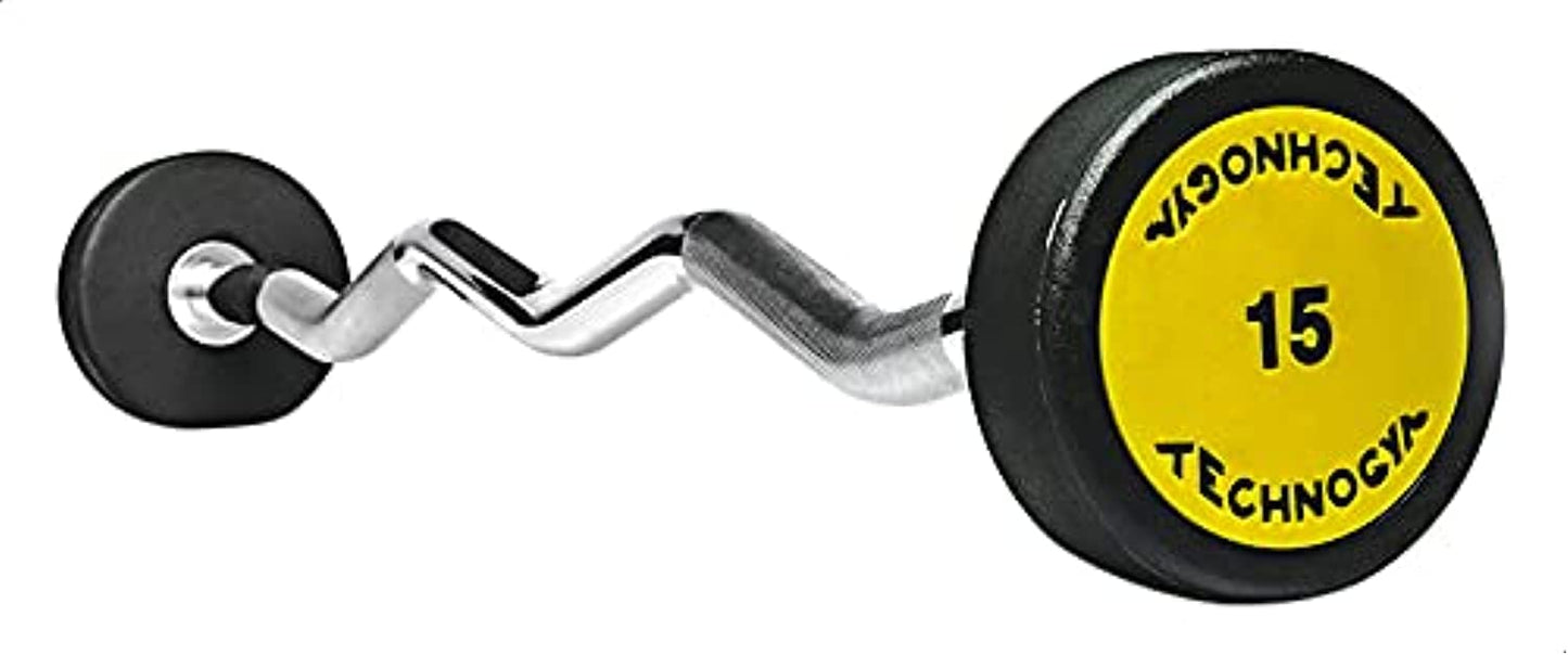 Rubber EZ Fixed Barbell 15 KG