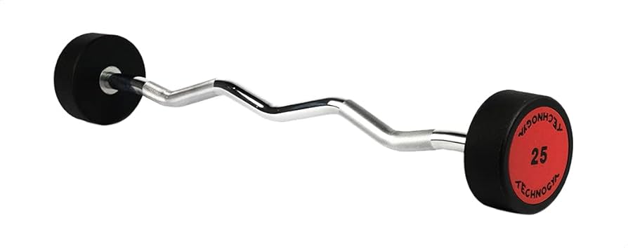 Rubber EZ Fixed Barbell 25 KG