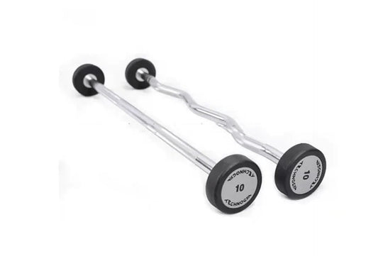 Rubber EZ Fixed Barbell 10 KG