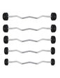 Rubber EZ Fixed Barbell Set 10-30kg