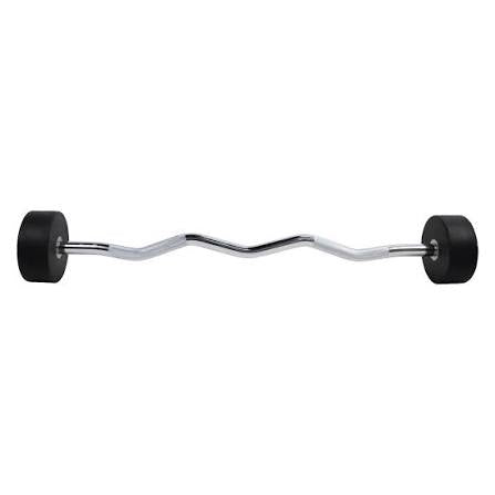 Rubber EZ Fixed Barbell 10 KG