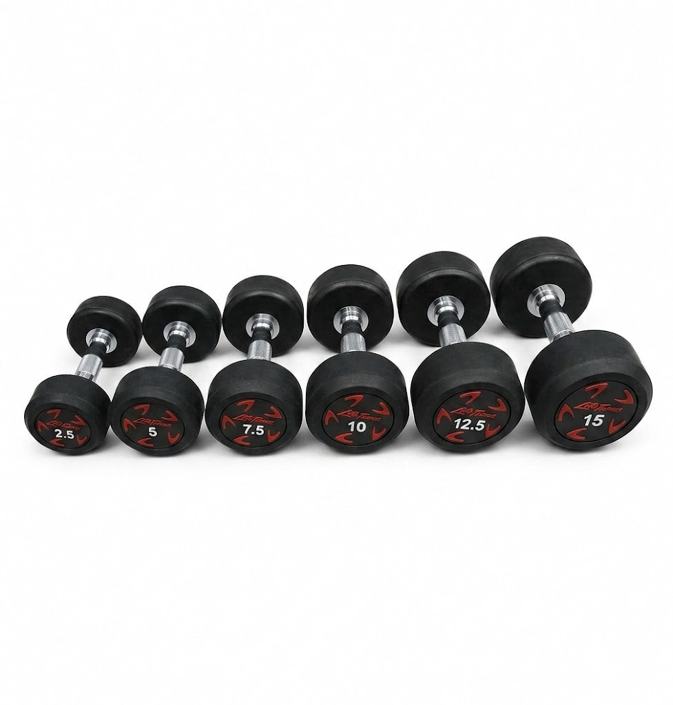 Rubber Dumbbell Set 2.5KG-15KG