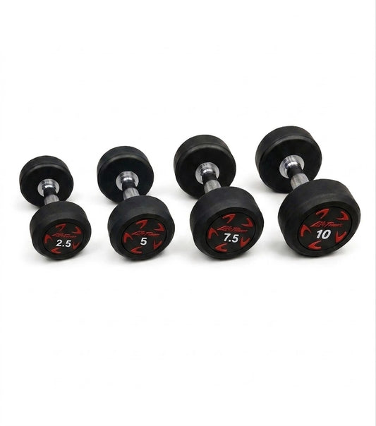 Rubber Dumbbell 2.5KG-10KG Set available in Pakistan at Fitness Needs