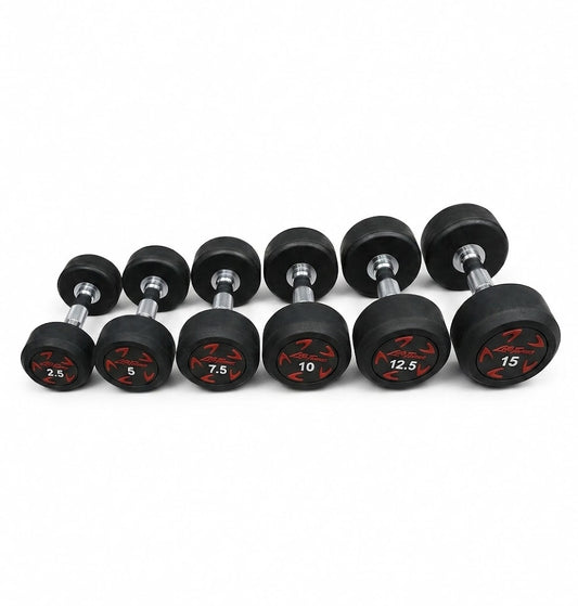 Rubber Dumbbell Set 2.5KG-15KG available in Pakistan at Fitness Needs