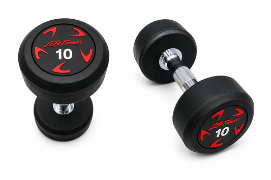 Rubber Dumbbells 10 KG (Pair) available in Pakistan at Fitness Needs