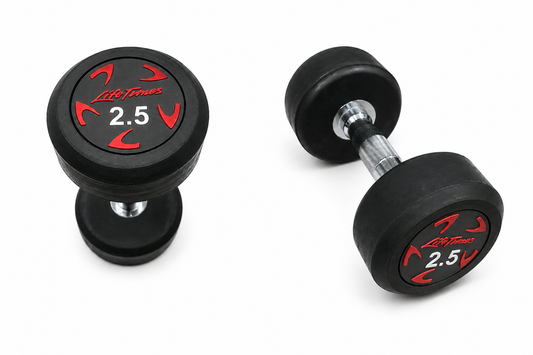 Rubber Dumbbells 2.5 KG (Pair) available in Pakistan at Fitness Needs