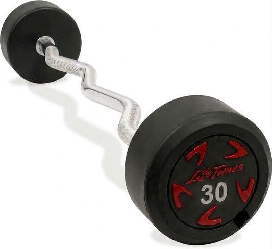 Rubber EZ Fixed Barbell 30 KG available in Pakistan at Fitness Needs
