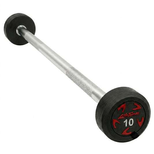 Rubber Straight Fixed Barbell 10 KG available in Pakistan at Fitness Needs