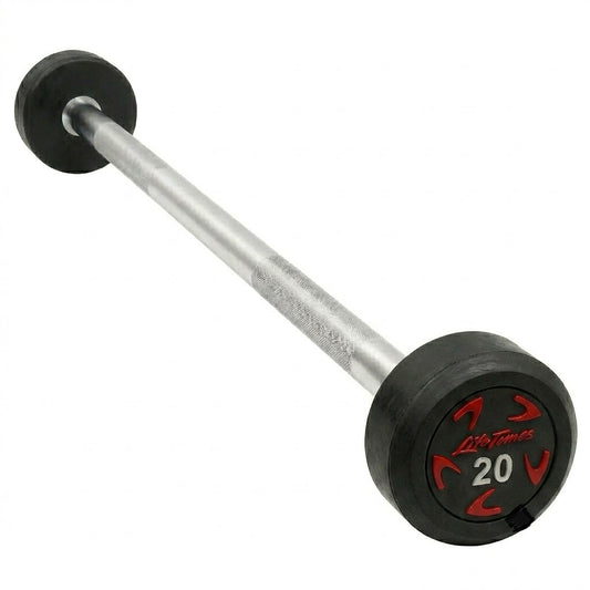 Rubber Straight Fixed Barbell 20 KG available in Pakistan at Fitness Needs