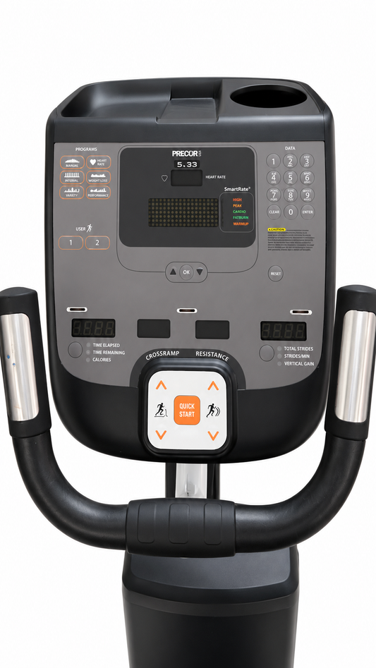 Precor 5.33 Elliptical cross trainer for home and commercial gym workouts in Pakistan | Fitness Needs