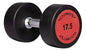 Rubber Dumbbells 17.5 KG (Pair)